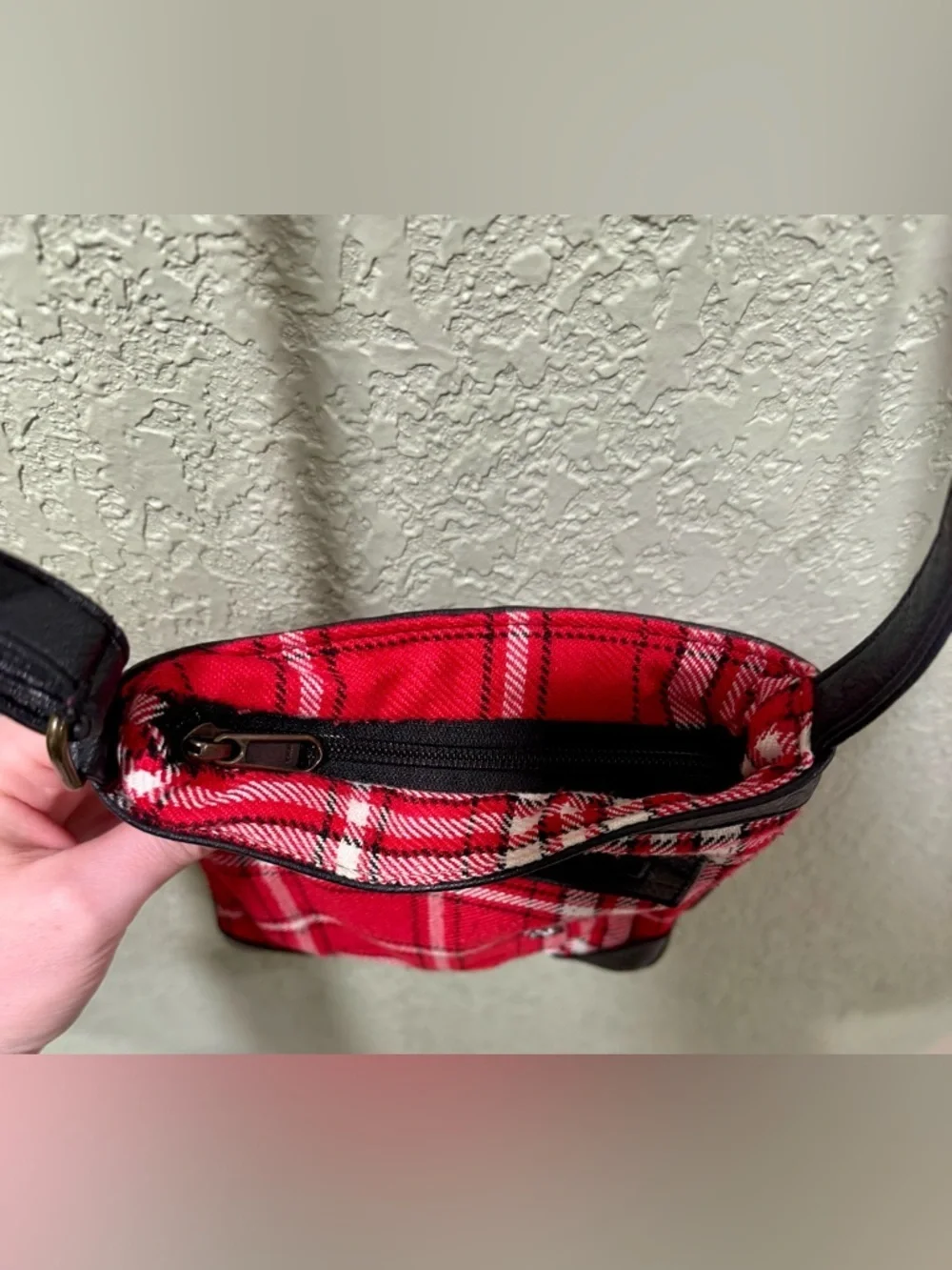 Wisconsin Badgers Plaid Crossbody Bag - Unbranded